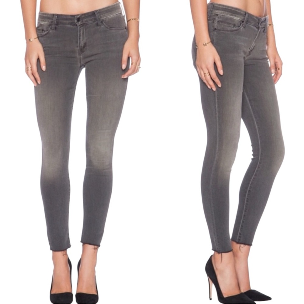 MOTHER “Looker Ankle Fray” Jeans in Deep Voodoo (gray) Size 26 - Picture 10 of 10
